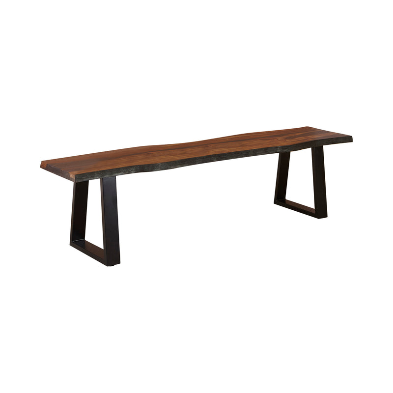 Ditman Live Edge Dining Table Grey Sheesham And Black