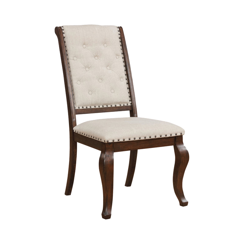 Brockway Cove Tufted Arm Chairs Cream And Barley Brown (Set of 2)