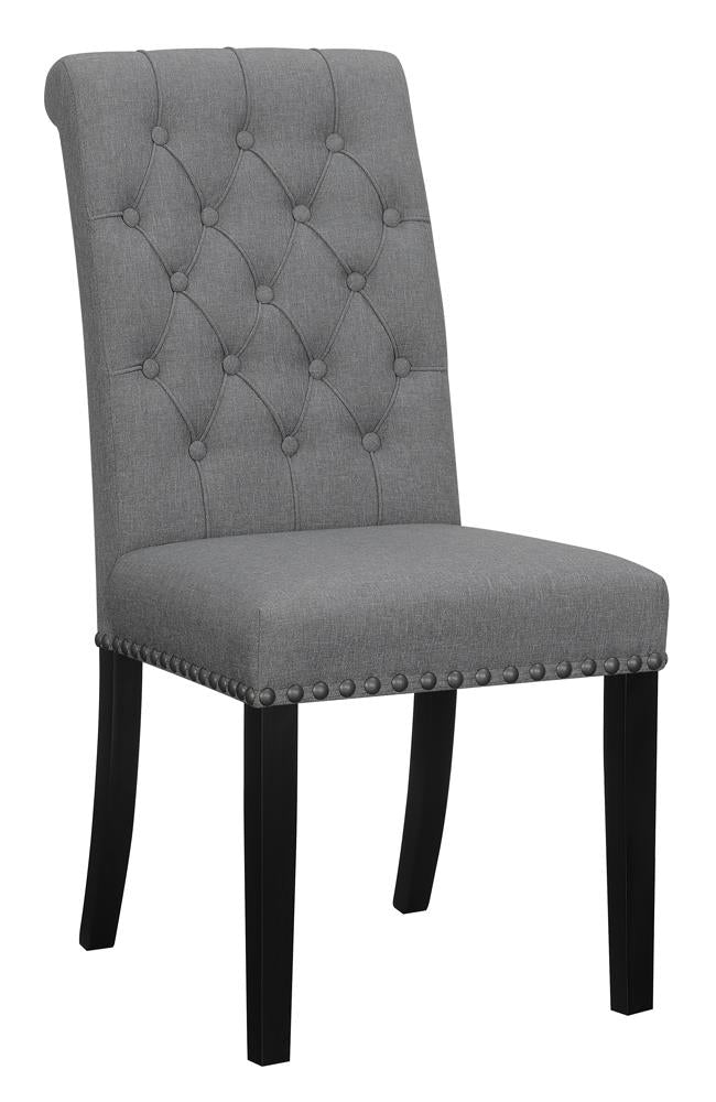 Alana Upholstered Tufted Side Chairs With Nailhead Trim (Set of 2)