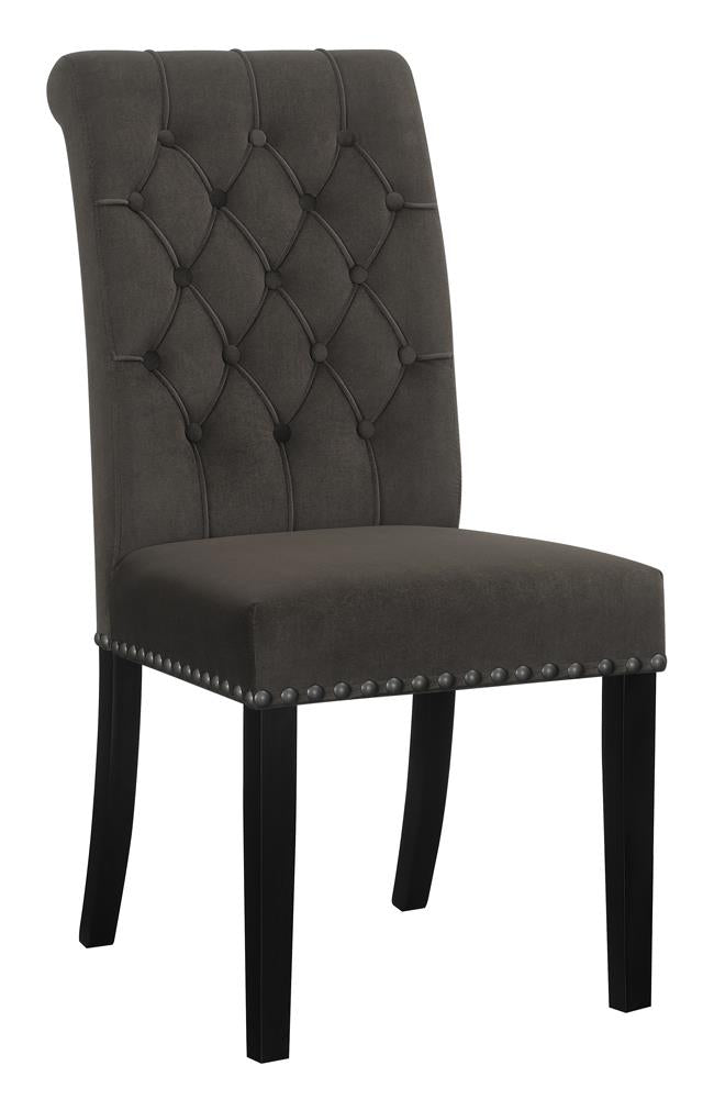 Alana Upholstered Tufted Side Chairs With Nailhead Trim (Set of 2)