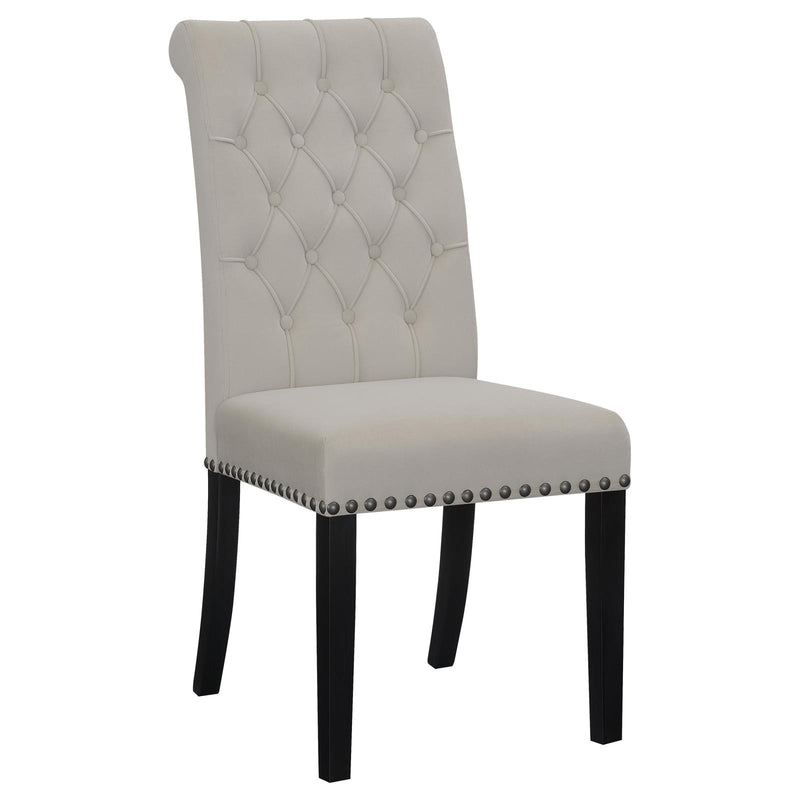 Alana Upholstered Tufted Side Chairs With Nailhead Trim (Set of 2)