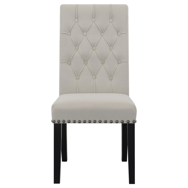 Alana Upholstered Tufted Side Chairs With Nailhead Trim (Set of 2)