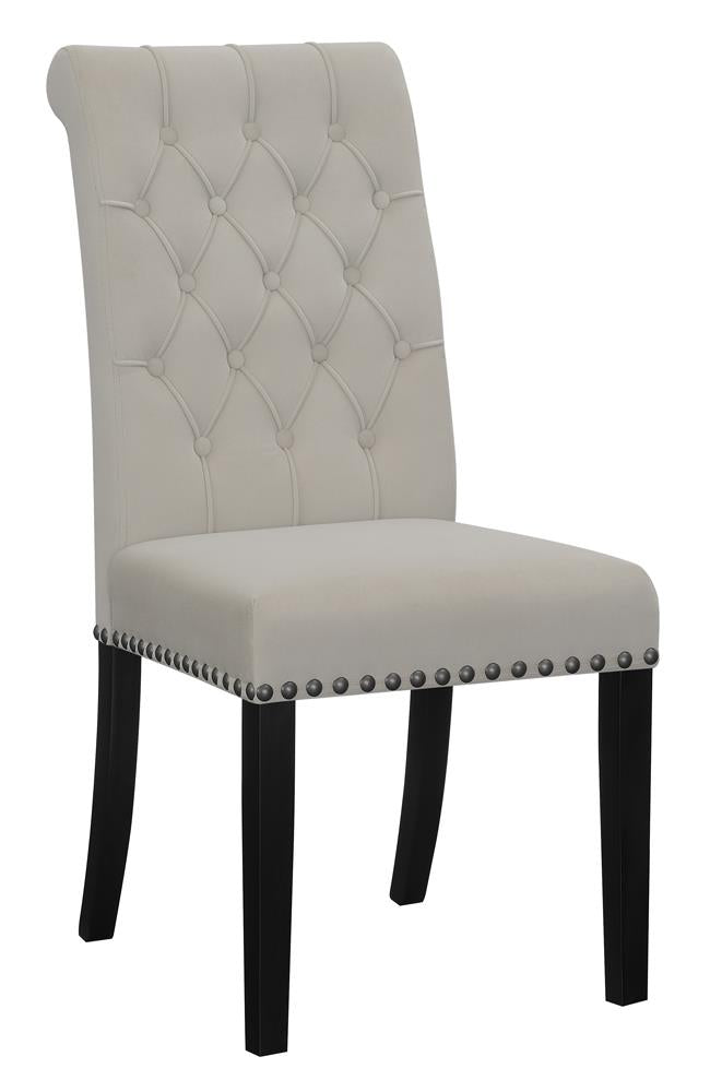 Alana Upholstered Tufted Side Chairs With Nailhead Trim (Set of 2)