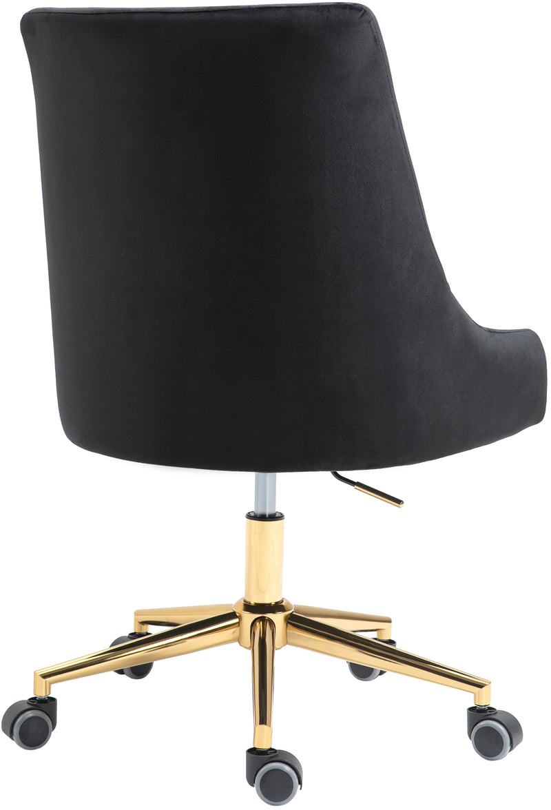 Karina Black Velvet Office Chair