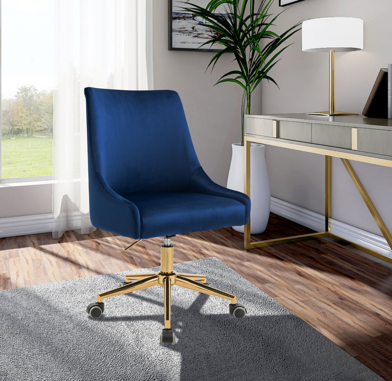 Karina Blue Velvet Office Chair