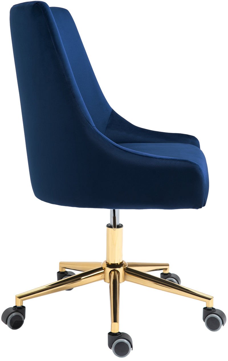 Karina Blue Velvet Office Chair