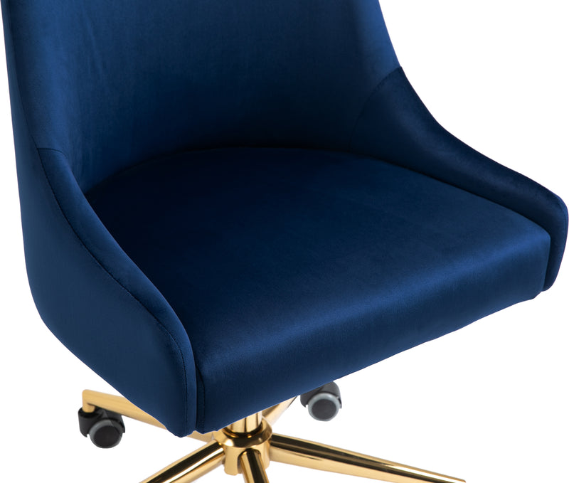 Karina Blue Velvet Office Chair