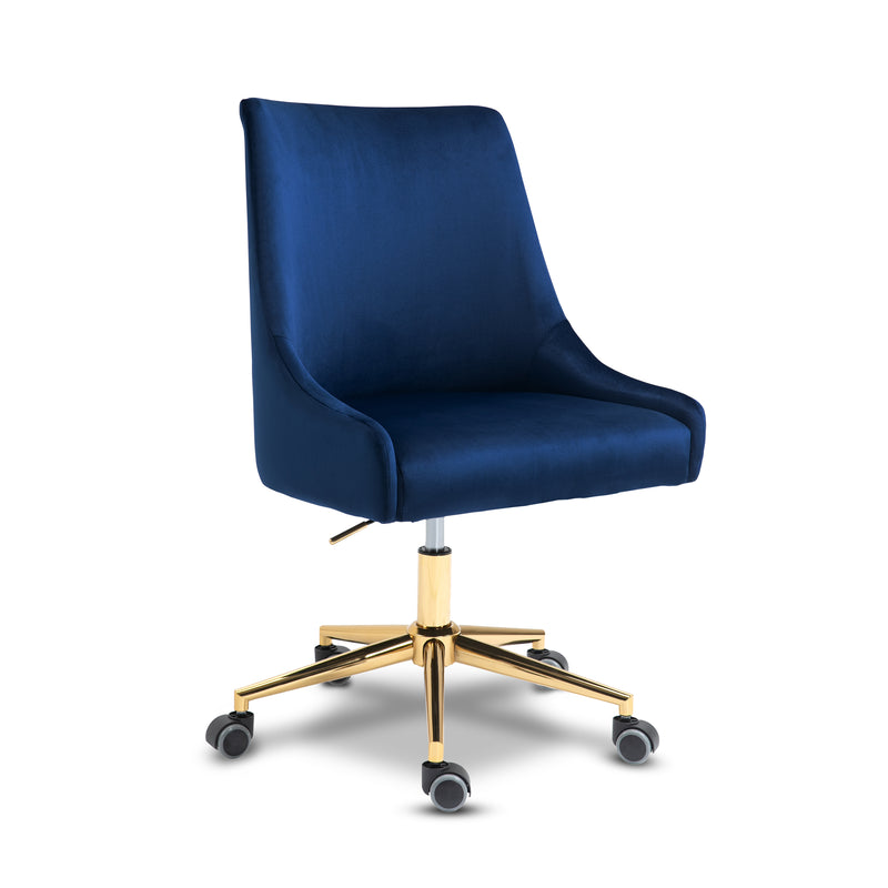 Karina Blue Velvet Office Chair