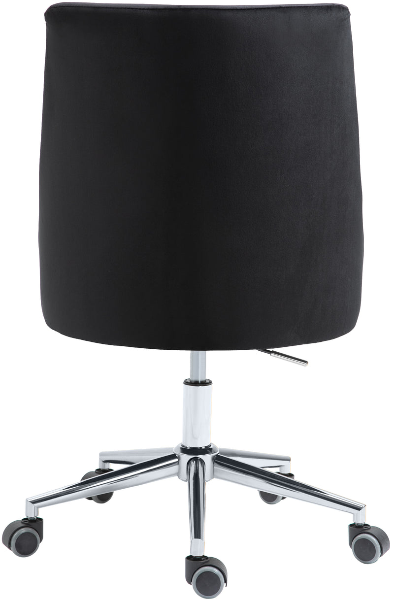 Karina Black Velvet Office Chair 164Black