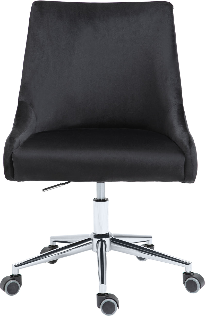 Karina Black Velvet Office Chair 164Black