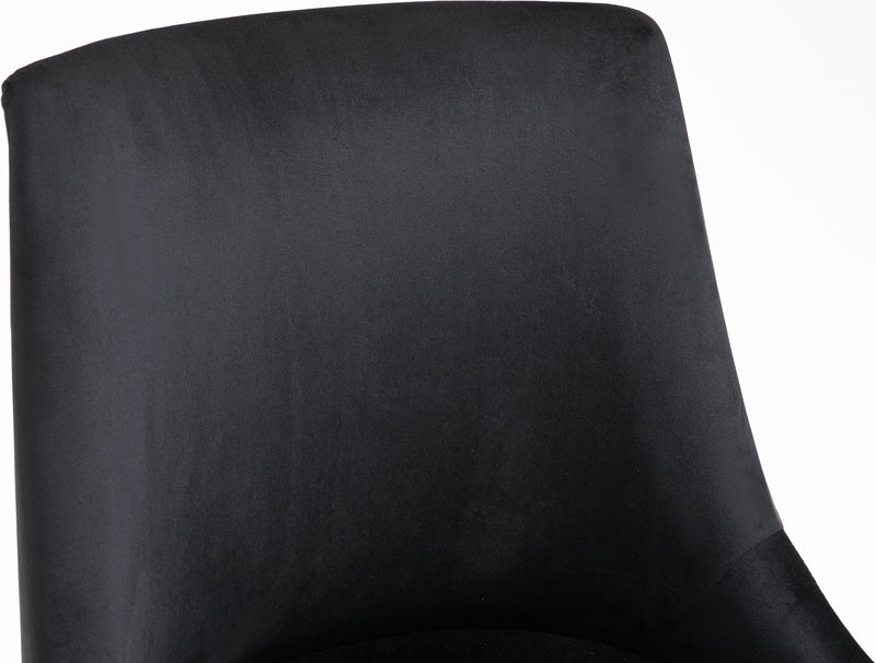 Karina Black Velvet Office Chair 164Black