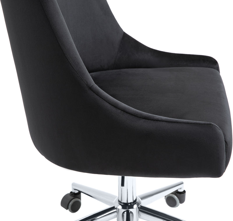 Karina Black Velvet Office Chair 164Black