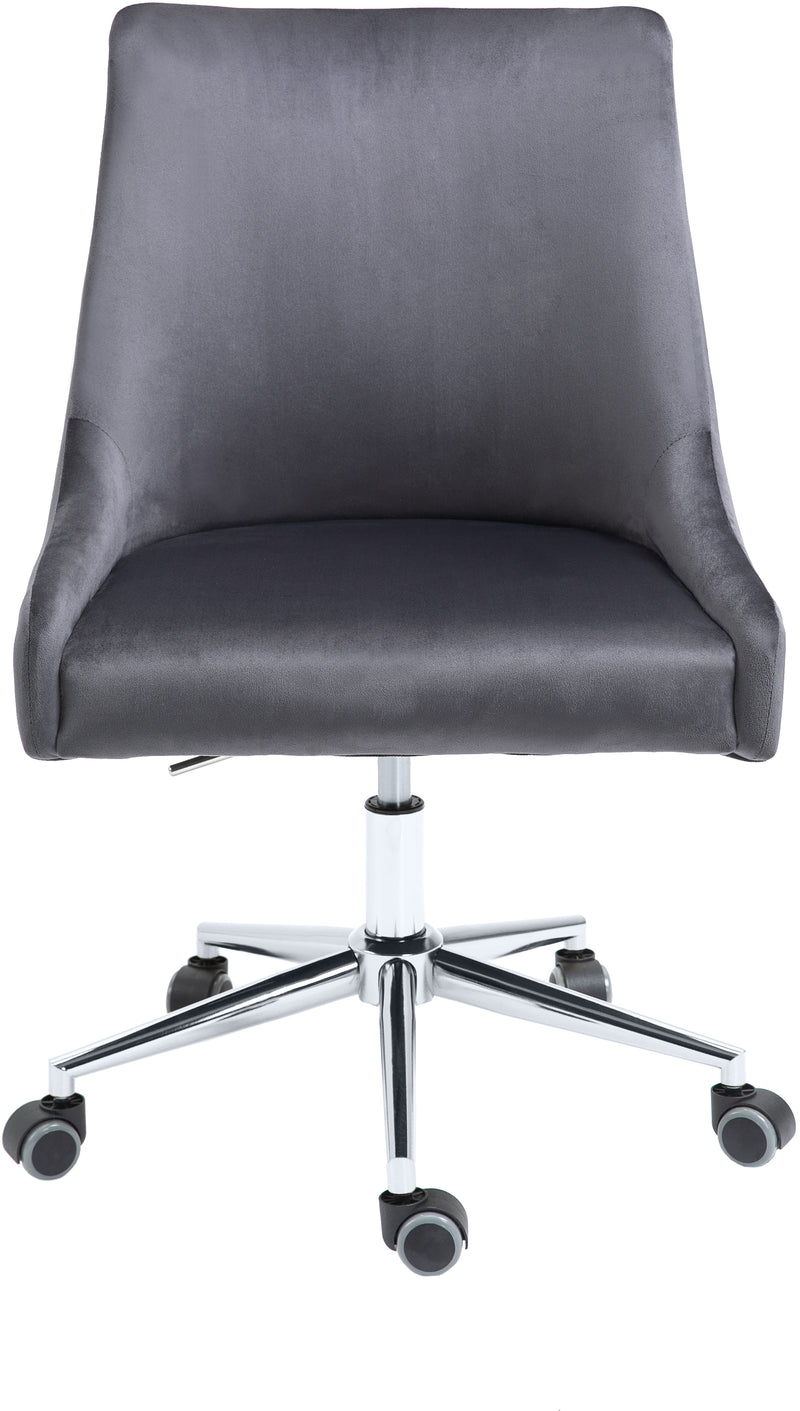 Karina Grey Velvet Office Chair 164Grey