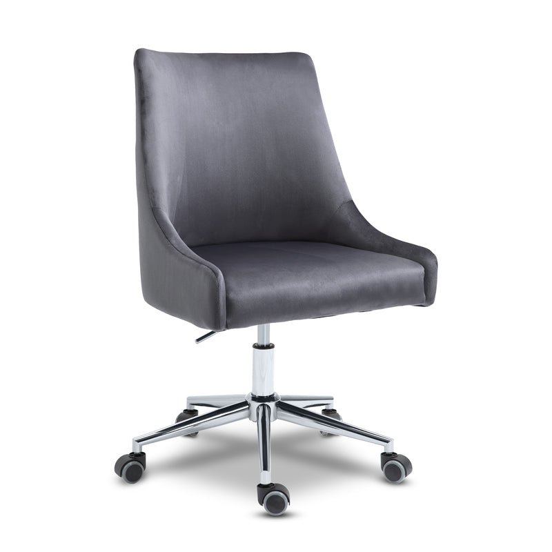 Karina Grey Velvet Office Chair 164Grey