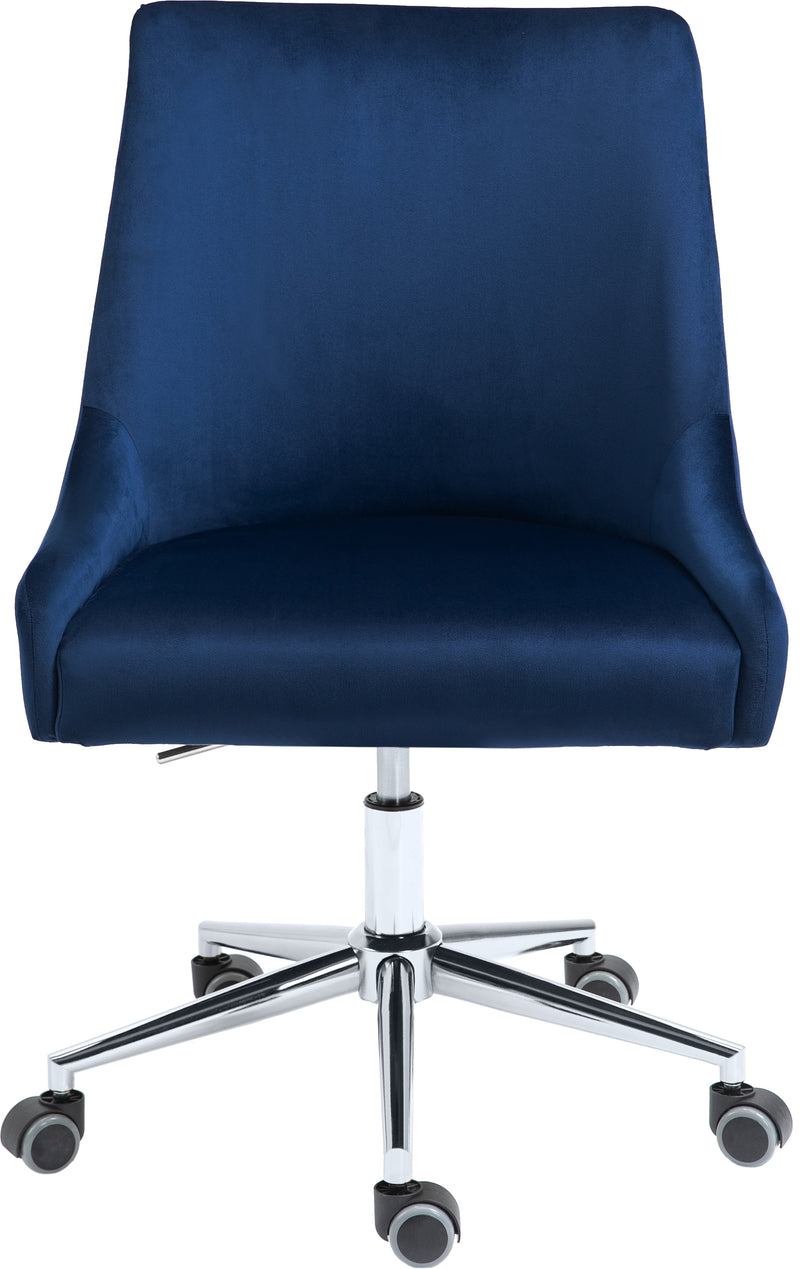 Karina Blue Velvet Office Chair 164Navy