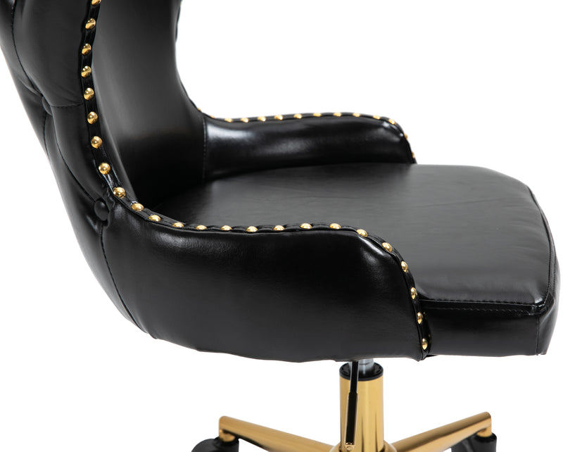 Hendrix Black Faux Leather Office Chair