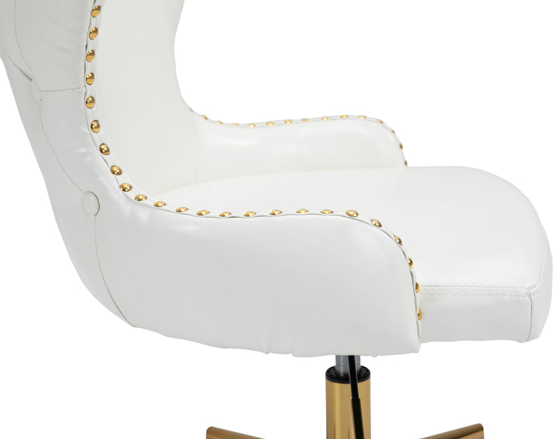 Hendrix White Faux Leather Office Chair