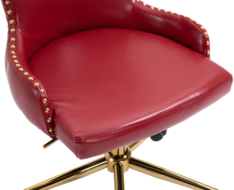 Hendrix Burgundy Faux Leather Office Chair