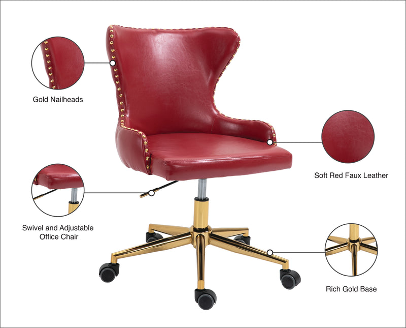 Hendrix Burgundy Faux Leather Office Chair