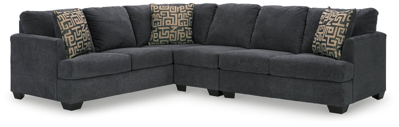 Ambrielle Gunmetal 3-Piece Sectional