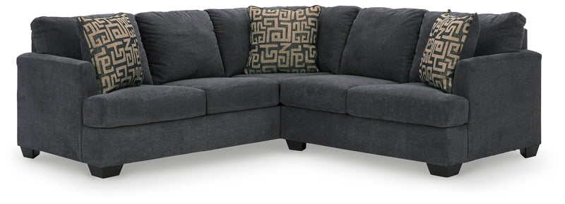 Ambrielle Gunmetal 2-Piece Sectional