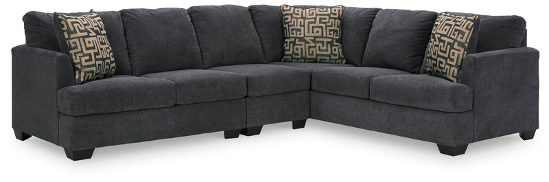 Ambrielle Gunmetal 3-Piece Sectional