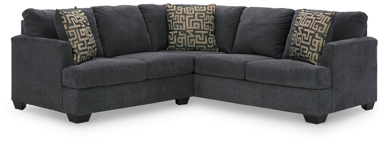 Ambrielle Gunmetal 2-Piece Sectional