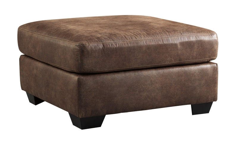 Bladen Coffee Faux Leather Oversized Accent Ottoman