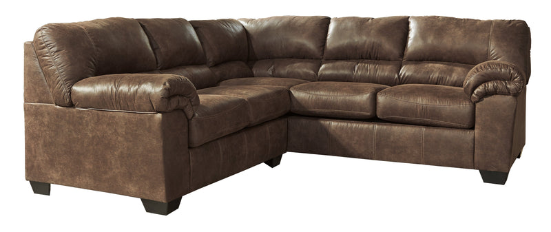 Bladen Coffee Faux Leather 2-Piece Sectional