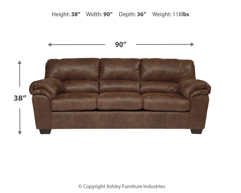 Bladen Coffee Faux Leather Sofa