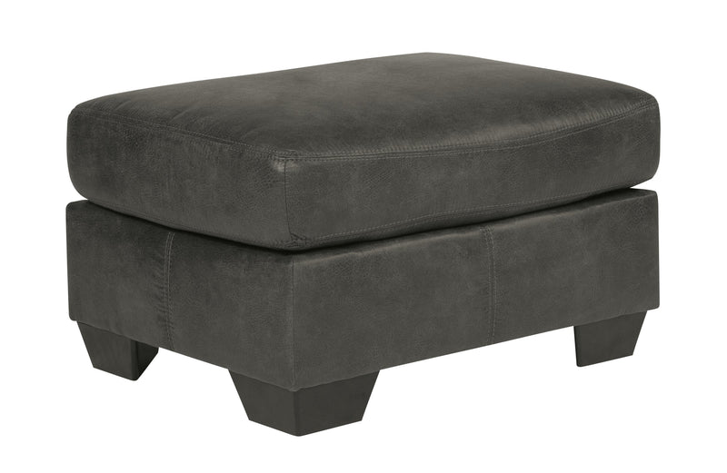 Bladen Slate Faux Leather Ottoman