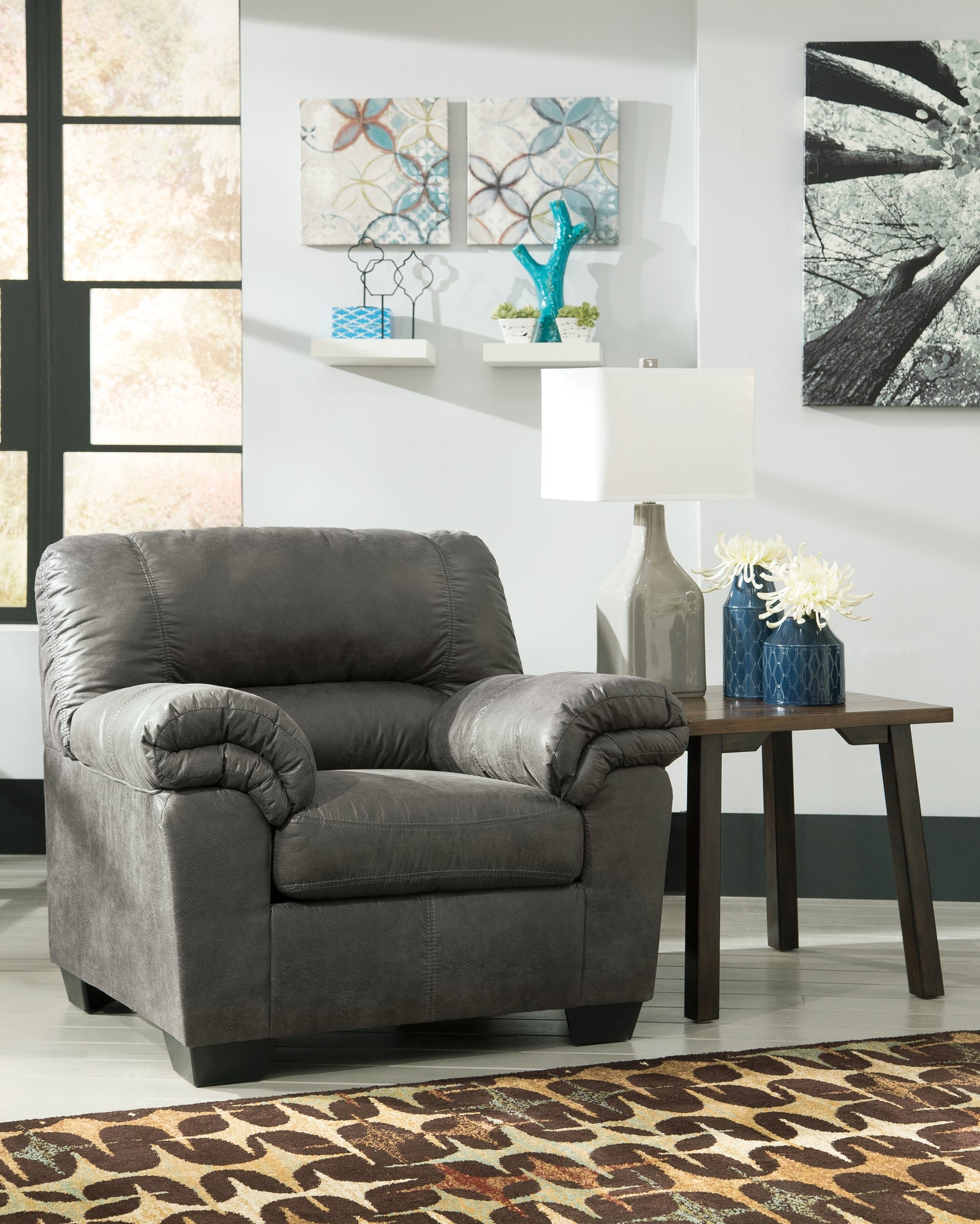 Bladen Slate Faux Leather Chair