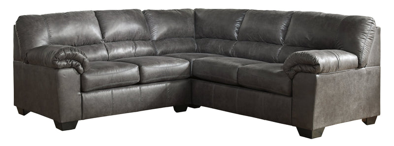 Bladen Slate Faux Leather 2-Piece Sectional