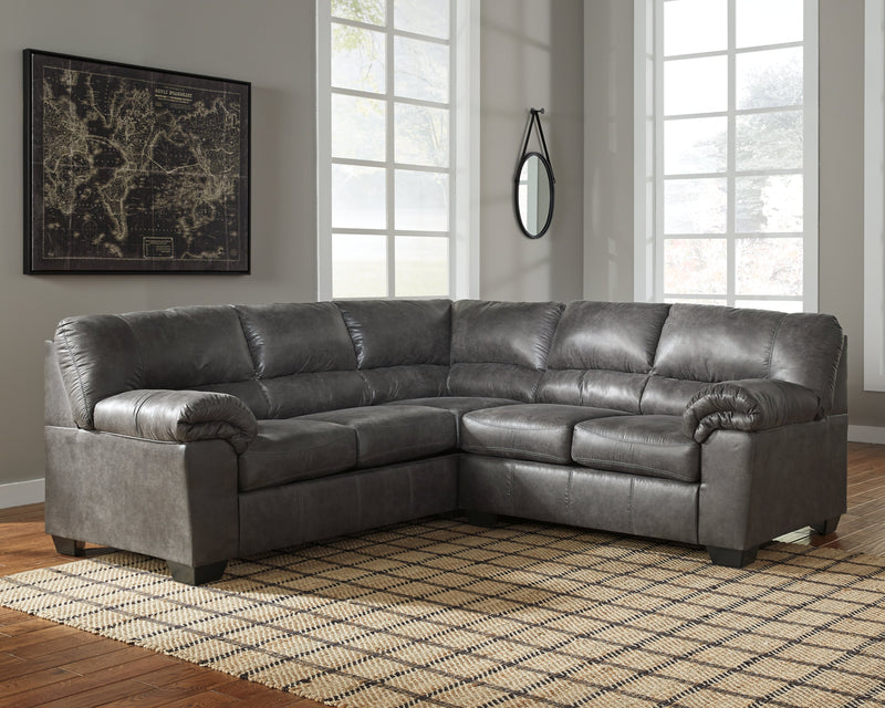 Bladen Coffee Faux Leather 2-Piece Sectional