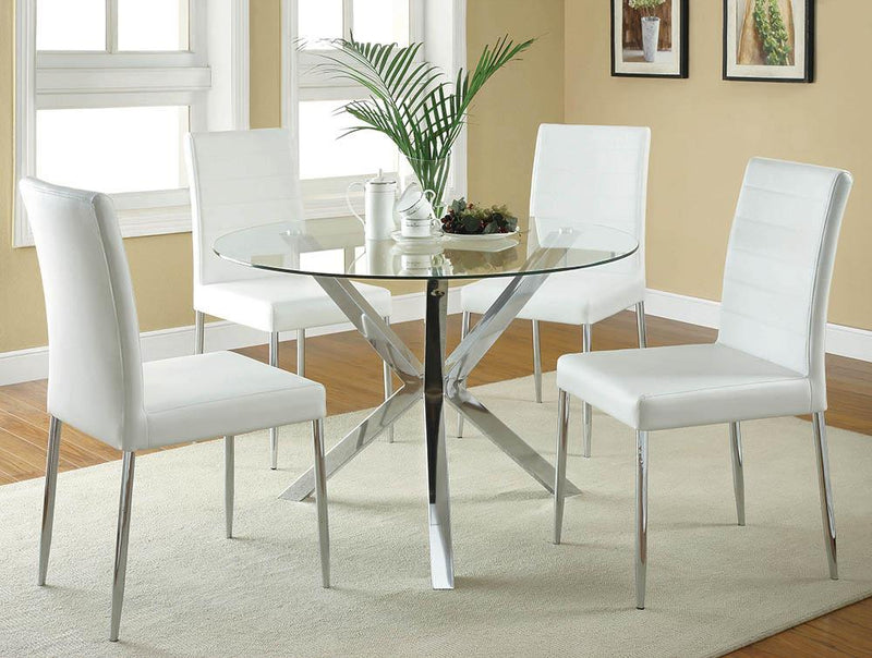 Matson Upholstered Dining Chairs White (Set of 4)