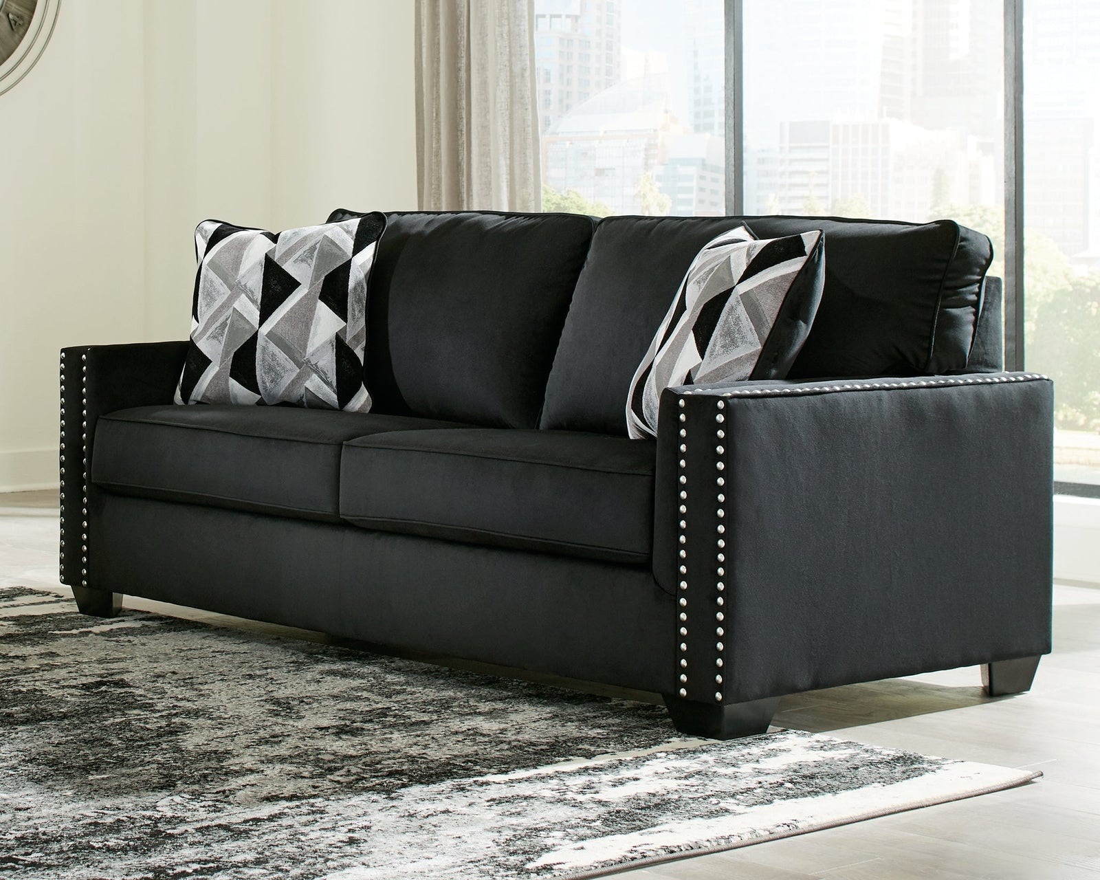 Gleston Onyx Velvet Sofa