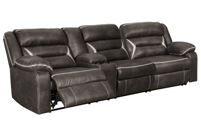 Kincord Midnight Nuvella® 2-Piece Power Reclining Sectional