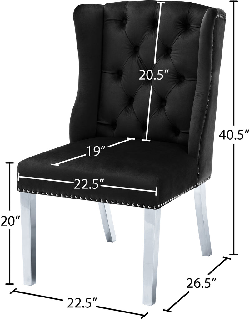 Suri Black Velvet Dining Chair