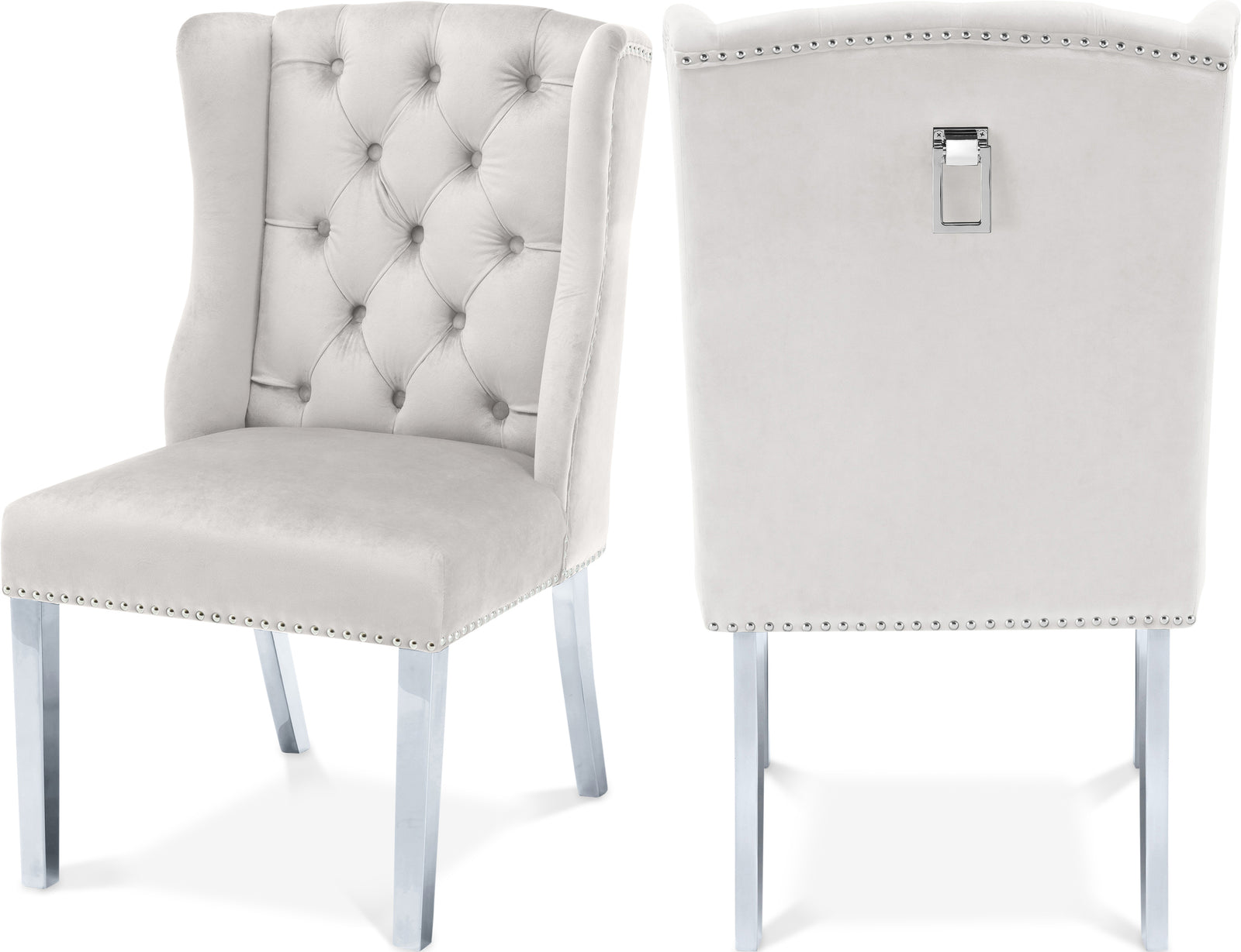 Suri Cream Velvet Dining Chair 809Cream-c