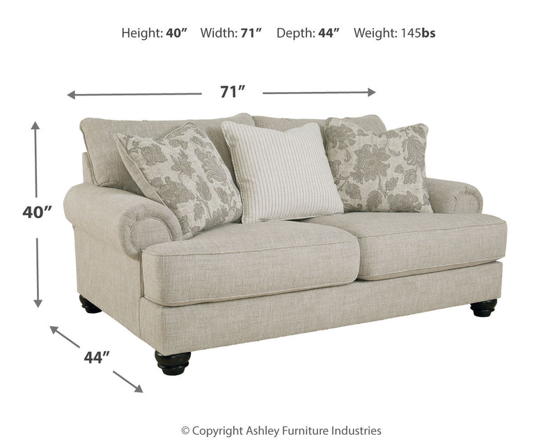 Asanti Fog Chenille Loveseat