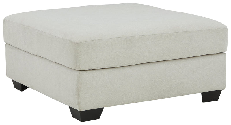 Lowder Stone Chenille Oversized Accent Ottoman