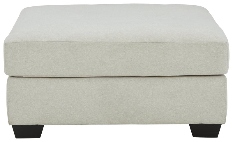 Lowder Stone Chenille Oversized Accent Ottoman