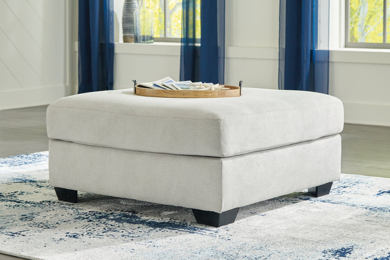 Lowder Stone Chenille Oversized Accent Ottoman