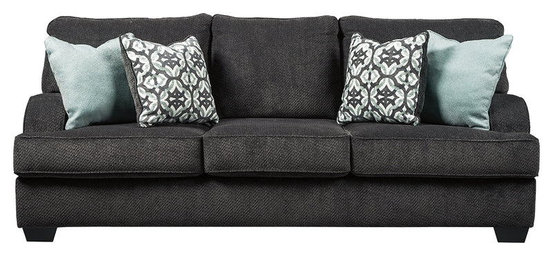 Charenton Charcoal Sofa Loveseat Chair And Ottoman