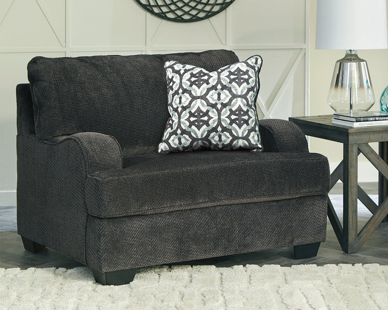 Charenton Charcoal Chenille Oversized Chair