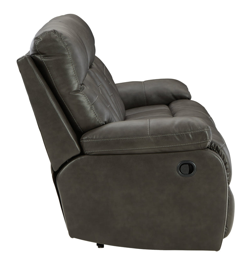 Willamen Quarry Faux Leather Reclining Sofa With Drop Down Table