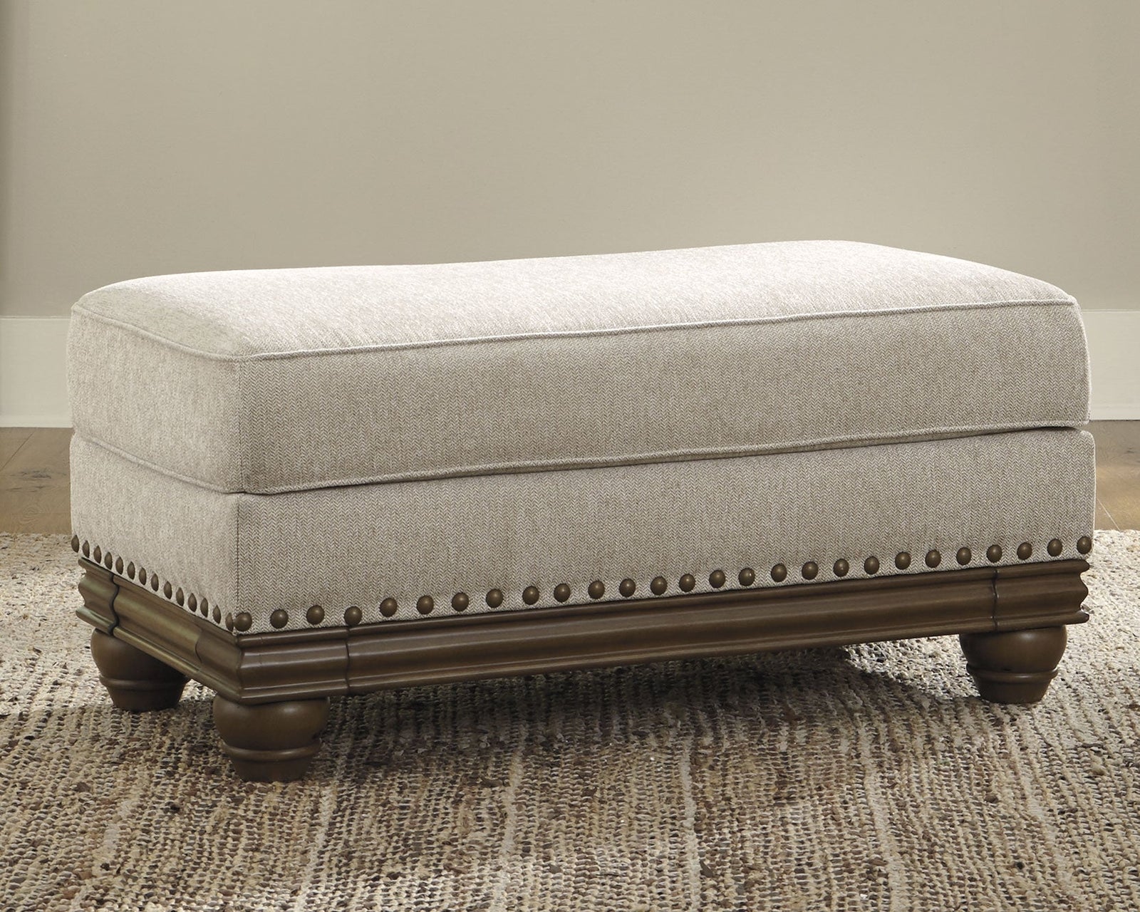 Harleson Wheat Chenille Ottoman