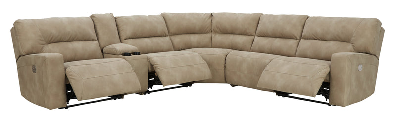 Next-Gen Durapella Sand 6-Piece Power Reclining Sectional