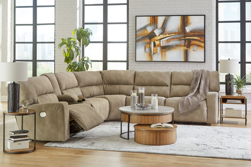 Next-Gen Durapella Sand 6-Piece Power Reclining Sectional