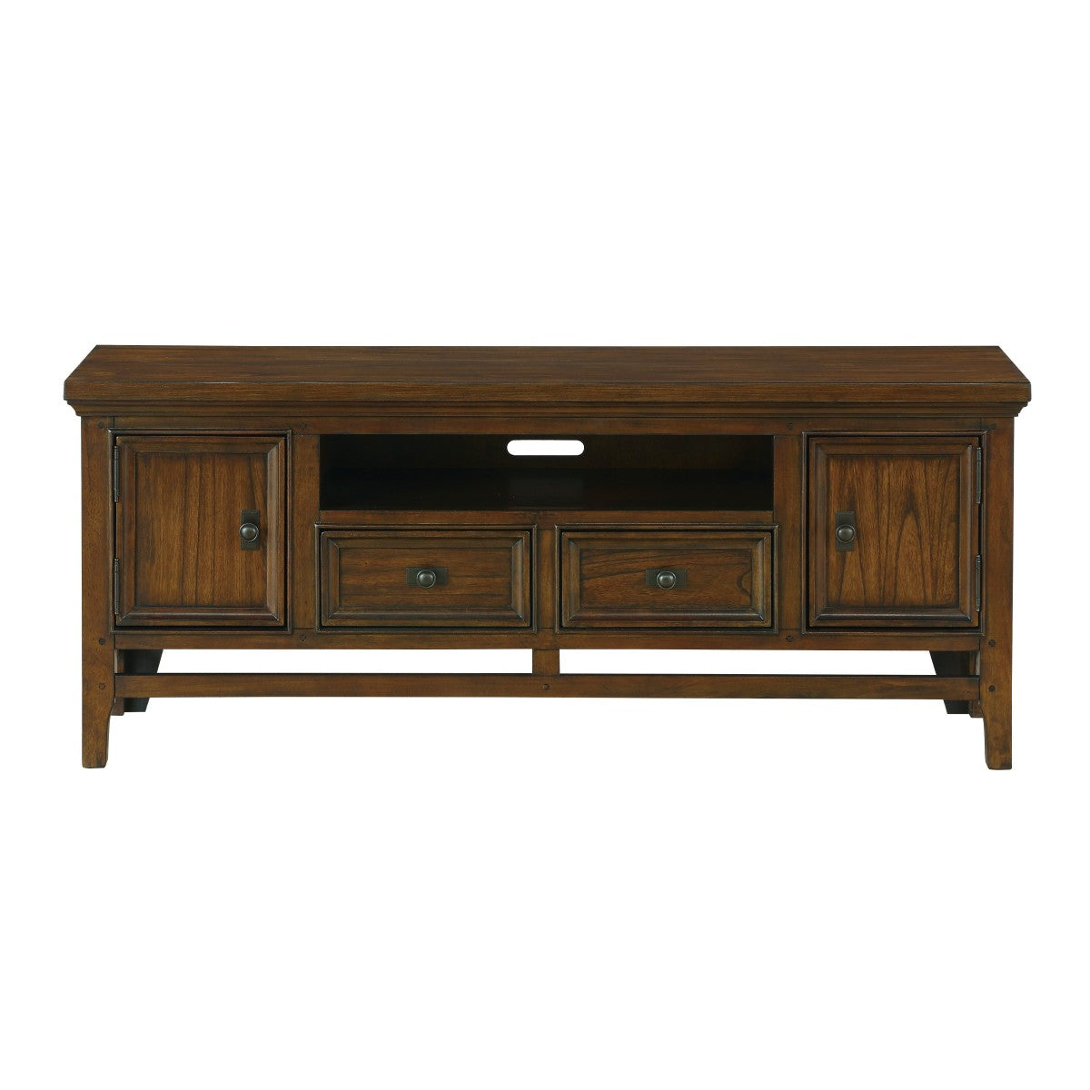 Frazier Park Brown Cherry Modern Traditional Solid Wood And Engineered Wood Tv Stand